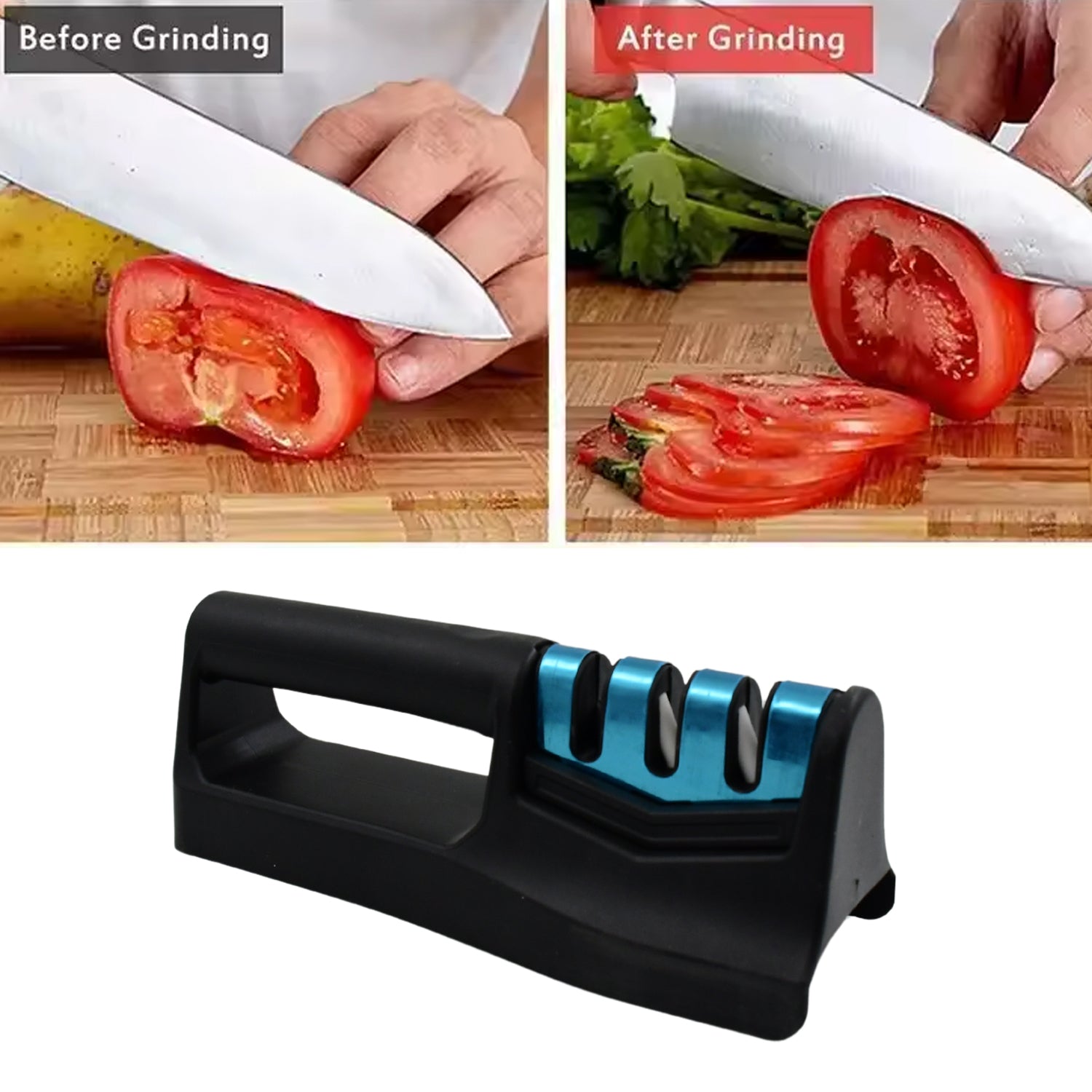 Kitchen Knife Sharpener – Handheld for Chefs & Serrated Knives (1 Pc, Chopper Not Included) Kitchen Knife Sharpener – Handheld for Chefs & Serrated Knives (1 Pc, Chopper Not Included)